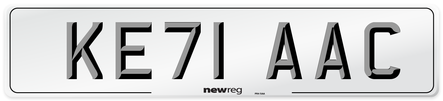 KE71 AAC Number Plate from New Reg